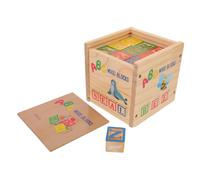 Gatuida Blocs Bois Éducatifs à Empiler pour Garçon Fille Lettres Capitales ABC et Chiffres Pédagogique Créatif pour Tout-Petits Développement Motricité et Apprentissage Préscolaire