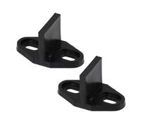 Gatuida Bloque Porte Coulissante 2pc en Plastique Noir Roulement Double Roue, Guide Sol Réglable pour Grange Coulissante, Fonctionnement Fluide, pour Porte DIY