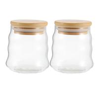 Gatuida Bocaux en Verre Scellés Petits 2Pcs Contenants en Verre pour Thé Miel Bonbons Boîtes Hermétiques Rangement Alimentaire Accessoires Cuisine