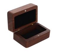 Gatuida Boîte à Bagues Bois Noyer Solide Design Élégant et Classique Boîte Porte-anneaux Double pour Cérémonie Mariage Coffret Bague Fiançailles Étui Bijoux Polyvalent Compact