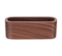 Gatuida Boîte à Cartes de Visite en Bois Massif Rangement Compact pour Bureau Porte-Cartes de Visite en Noyer Foncé Étui Organiseur de Bureau Boîte à Notes Pratique 1 Pièce