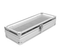 Gatuida Boîte à Montres Aluminium avec Fenêtre Transparente Organisateur De Bijoux Montres Boîte De Rangement Compacte