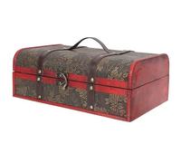 Gatuida Boîte à Vin Bois Rétro Double avec Serrure Coffret Cadeau Élégant pour Bouteilles Coffret Vin pour Fête des Pères Caisse de Transport Robuste