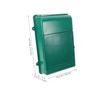Gatuida Boîte Aux Lettres Murale Plastique Vert Étanche Anti-pluie Boîte à Courrier Murale Compacte pour Maison et Bureau pour Lettres Documents et Journaux
