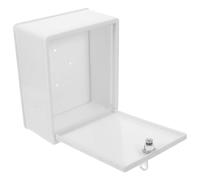 Gatuida Boîte Aux Lettres Murale Verrouillable Blanche pour Livraison de Lait Boîte Rangement Extérieure avec Serrure Coffret Sécurisé pour Colis et Clés Résistante Aux Intempéries et