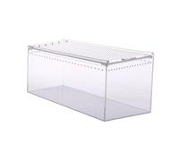 Gatuida Boîte D’élevage pour Reptiles en Acrylique Transparent 20x15x10 Cm, Récipient Anti-Fuite sans Assemblage, Adaptée Araignées, Arachnides, Grenouilles Cornues et Jeunes Serpents,