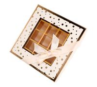 Gatuida Boîte de Chocolats Vide Beige 25 Cases Coffret D'emballage pour Chocolats et Bonbons Saint-valentin et D'anniversaire Packaging Présent pour Fête et Événements Romantiques