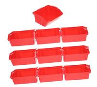 Gatuida Boîte de Rangement Plastique Robuste pour Composants Empilable et Rouges pour Atelier Maison et Maintenance