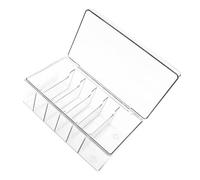 Gatuida Boîte de Rangement pour Extensions de Cils avec Couvercle Organiseur de Outils de Maquillage Acrylique Transparent Support de Cosmétiques Multifonction pour Bureau et Salle de