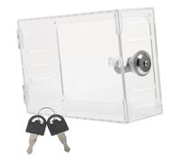 Gatuida Boîte de Verrouillage Thermostat Transparente Acrylique Robuste avec Clé Protection Murale Compacte et Légère pour Panneau de Contrôle Installation Facile et Sécurisée