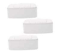 Gatuida Boîte Distributrice de Lingettes Humides Légère en Pp Blanc, Lot de 3, Couvercle, pour Poussette et Voyage, Rangement Pratique et Sain