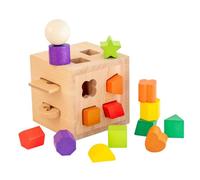 Gatuida Boîte Éducative de Reconnaissance Géométrique pour Garçon Fille Apprentissage Coloré Multifonction Jeu d’Organisation Rangement pour Développement Manuel et Cognitif