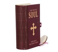Gatuida Boîte en Bois pour Cartes de Versets Bibliques Inspirants, Coffret Décoratif de Livre, 1 Jeu de Cartes de Prière Thématique Colorée pour Soutien Spirituel et Organisation