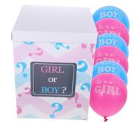 Gatuida Boîte Gender Reveal avec Ballons pour Shower Kit Décoration Fête Prénatale Unique et Facile à Utiliser Couleurs Rose et Bleu Complet pour Annonce Garçon ou Fille