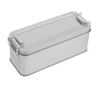 Gatuida Boîte Métallique pour Biscuits Créative Fer Épais Boîte de Rangement Festive pour Bonbons et Friandises Réutilisable Décorative Petit Format Argenté