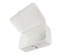 Gatuida Boîte Rangement Métal Blanche Rétro avec Verrou Caisse Outil Multifonction pour Bureau Et Accessoires Contenant Solide Et Réutilisable