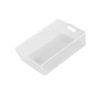 Gatuida Boîte Rangement Plastique avec Poignées Latérales Organisateur de Fichiers Rigide pour Bureau et Maison Surface Lisse Facile à Nettoyer Blanc