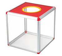 Gatuida Boîte Tombola : boîte à donations tombola en vrac gagnants loterie 25 cm transparent tombola perdant boîte de rangement cubique pour réunion annuelle jeu support