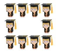 Gatuida Boîtes à Bonbons Forme Chapeau de Docteur 10 Pcs pour Garçon, Coffrets Présents Fin D’études, Emballage Rigide et Sécurisé pour Fête de Remise de Diplômes