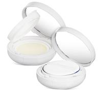Gatuida Boîtier Vide pour Fond de Teint Coussin Compact Rond, Lot de 2, Plastique Résistant, Couleur Blanche Pure, Étui Hermétique avec Miroir Intégré, pour Maquillage Portable