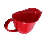 Gatuida Bol à Sauce Porcelaine Rouge Brillant avec Bec Verseur Bol Mélangeur Antidérapant et Stable pour Œufs et Soupe Ustensile de Cuisine Pratique et Facile à Nettoyer