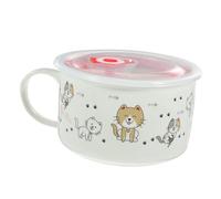 Gatuida Bol Bento Ramen avec Anse Adorable pour École et Déjeuner Boîte Alimentaire Hermétique avec Couvercle et Joint Étanche Contenant Fraîcheur pour Nourriture Utilisation Polyvalente