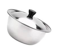Gatuida Bol Inox la Cuisine Grosse Capacité Couvercle, pour Pétrir | Acier Inoxydable Argenté, Facile à Nettoyer Ranger, Usage Maison Hôtel, Légumes et Pâte