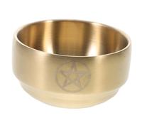 Gatuida Bol Laiton Pentagramme pour Culte Rituel Brûleur de Parfum Porte-bougie Ornement Culturel Multifonction pour Cérémonie Traditionnelle et Décoration Maison
