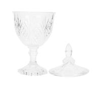 Gatuida Bonbonnière Verre Relief Style Européen avec Couvercle Bocal Hermétique pour Bonbons et Snacks Pot Décoratif Transparent pour Rangement Alimentaire et Bijoux Portable Design