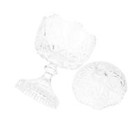 Gatuida Bonbonnière Verre Transparente avec Couvercle Scellé Récipient Haut de Pied pour Mariage Stockage Portable de Bonbons et Bijoux Petit Modèle Élégant