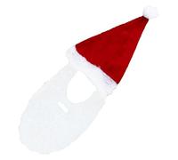 Gatuida Bonnet Père Noël avec Barbe pour Costume de Fête Accessoires de Noël Festifs Unique Confortable et Sécurisée pour Mascarade et Photos Amusantes