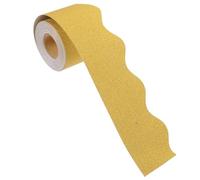 Gatuida Bordure Décorative en Papier Doré 57 CM X 10 M sans Adhésif Bordure Ondulée Amovible pour Tableau d'Affichage Décoration Classe et Bureau pour Tableau Noir Résistante à L'Usure