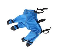 Gatuida Bottes Imperméables pour Chien avec Bretelles Ajustables, Protection Antidérapante en Polyester, Aventures en Plein Air, Couleur Bleu
