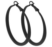 Gatuida Boucles D’Oreilles Créoles Noires Rondes Légères Petits Cerceaux en Métal Accessoires de Mode pour Adolescentes Style Rétro Bijoux Féminins Adaptés à Toutes Occasions