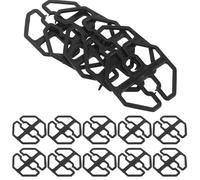 Gatuida Boucles de Fixation Octogonales en Plastique Noir Petit Format, 100 Pièces Attaches Antidérapantes pour Coussin de Fauteuil Inclinable, Housses de Canapé et Chaise,