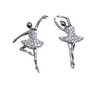 Gatuida Boucles D'oreilles Ballerine Argenté 925 Élégantes Pour Femmes, Bijoux De Danse Légers, Design Compact, Adaptées Aux Cérémonies Et Fêtes