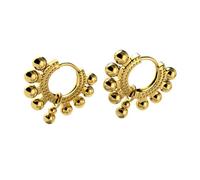 Gatuida Boucles D'oreilles Créoles Rétro En Perles Dorées, Bijoux Fantaisie Mode Pour Femmes, Cerceaux Pendentifs Vintage Légers, Usage Quotidien Et Occasions Formelles,