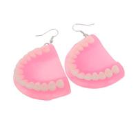 Gatuida Boucles D'oreilles Dents 3d Exagérées en Plastique Léger pour Femmes, Accessoires de Cosplay D'halloween Uniques et Amusants, pour Festivals et Farces