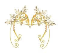 Gatuida Boucles Doreilles Femme Dorées sans Perçage Légères Manchettes Oreille Fée pour Cosplay Halloween Mariage et Fête