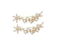 Gatuida Boucles Doreilles Grimpeuses Femme Climber Oreilles Fleur Ornées de Bijoux Élégants pour Mariage Fête et