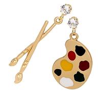 Gatuida Boucles Doreilles Pendantes Femme Artistiques avec Pinceau et Palette Légères et Originales pour Professeurs et Étudiants Dart Accessoires Mode Hippie Vintage