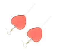 Gatuida Boucles D'oreilles Pendantes Sucettes Cœur D'amour En Résine Rouge Fait Main Mode Présent Femme Ado Sweet