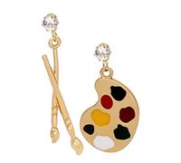 Gatuida Boucles Oreilles Artistiques Femme avec Pinceau et Palette Légères Pendantes Originales Bijoux Vintage pour Artistes et Étudiants Art Accessoires Mode Hippie