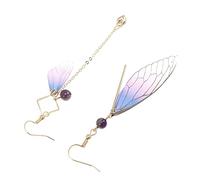 Gatuida Boucles Oreilles Asymétriques Longues avec pour Mariée Imitation de Cigale Pendantes Élégantes pour Femme Bijoux Mode Fantaisie Anniversaire Femme