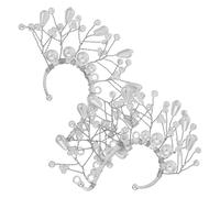 Gatuida Boucles Oreilles Clip Femme Mariage avec Perles Blanches Imitation Boucles Oreille Elf Bijoux Fantaisie sans Piercing Style Féérique pour Mariée et Demoiselle Honneur