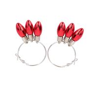 Gatuida Boucles Oreilles Extravagantes à Perles Forme Ampoule Décoration Noël Bijou Femme Cadeau Original