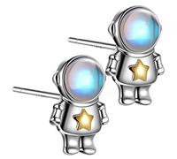 Gatuida Boucles Oreilles Femme Astronautes Asymétriques Design Original Inoxydable et Bijoux pour Femmes Anniversaire Élégant
