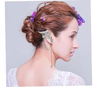 Gatuida Boucles Oreilles Pendantes à Pompons Style Elfe Clips Oreilles Sans Perçage Motif Ailes De Fleur Bijoux Fantaisie Pour Cosplay De Fée Et Tenues Quotidiennes