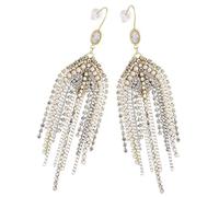Gatuida Boucles Oreilles Pendantes Perles Bijoux pour Femmes Longue Chandelier avec Pompons pour Occasions Spéciales