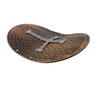 Gatuida Bouclier de Costume Médiéval en Plastique avec Croix en Relief | Décor Chevaleresque Rétro, Usage Théâtre et Défilés, pour Adolescents, Ambiance Renaissance et Halloween